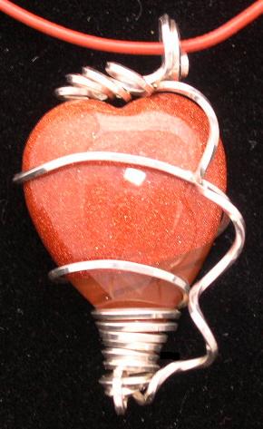 BROWN GOLDSTONE PENDANT