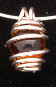 YELLOW GLASS MARBLE PENDANT