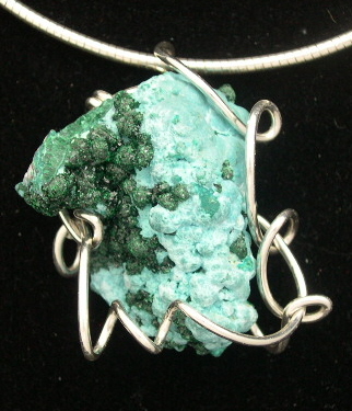 CHRYSOCOLLA & MALACHITE PENDANT