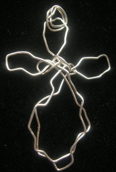 VIBRATING ANGEL CROSS PENDANT