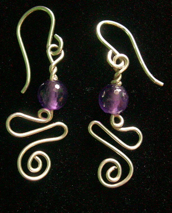 AMETHYST SWIRL EARRINGS