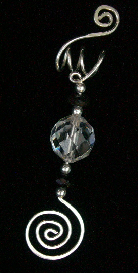 BLACK ONYX AND VINTAGE CRYSTAL PENDANT
