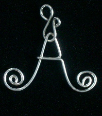 LETTER "A" PENDANT