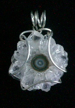 CRYSTAL QUARTZ SLICED PENDANT