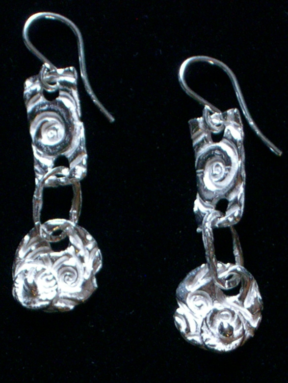 PATTERNED PMC EARRINGS