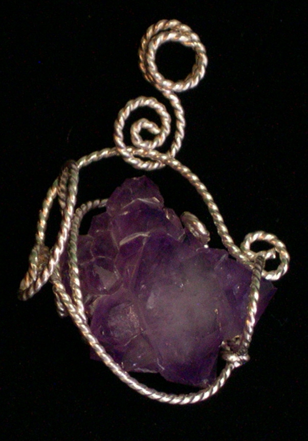 AMETHYST CRYSTAL QUARTZ PENDANT