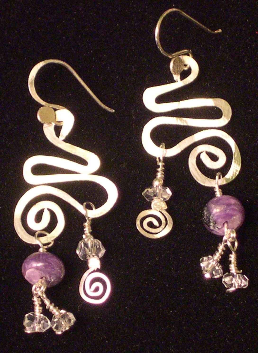 AMETHYST STALAGMITE WHIMSICAL EARRINGS